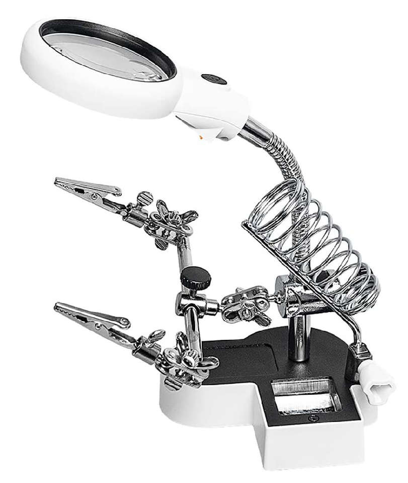 Auxiliary Clamp Magnifier with Adjustable Warm and Cold LED Light