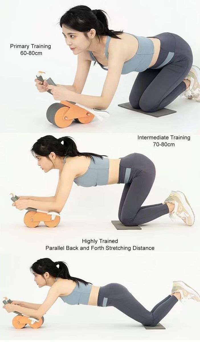 Automatic Rebound Abdomen Roller with LCD Display and Phone Holder