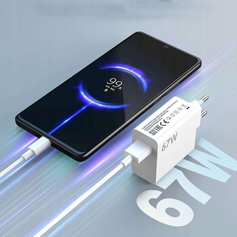 67W Type-C Fast Charger with USB-A Cable |& QC 3.0 Wall Adapter for Mobiles