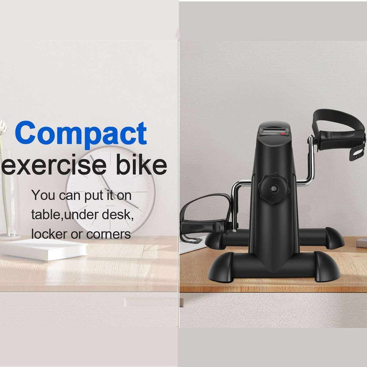 Mini fitness bike pedal small fitness equipment with LCD display