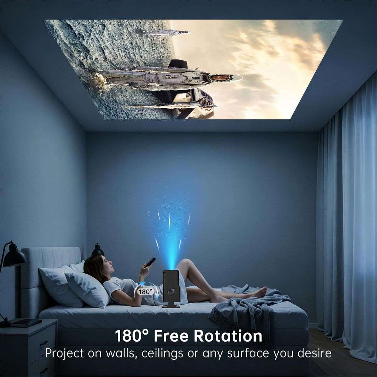 Terdove-Portable LED Projector with WiFi & Bluetooth&Home Theater Projector