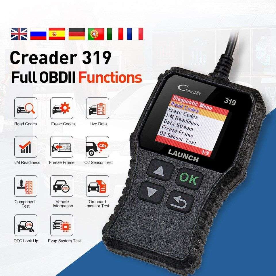 Launch Creader CR319 OBD2 Diagnostic Tool (Parallel Import) - Open Box