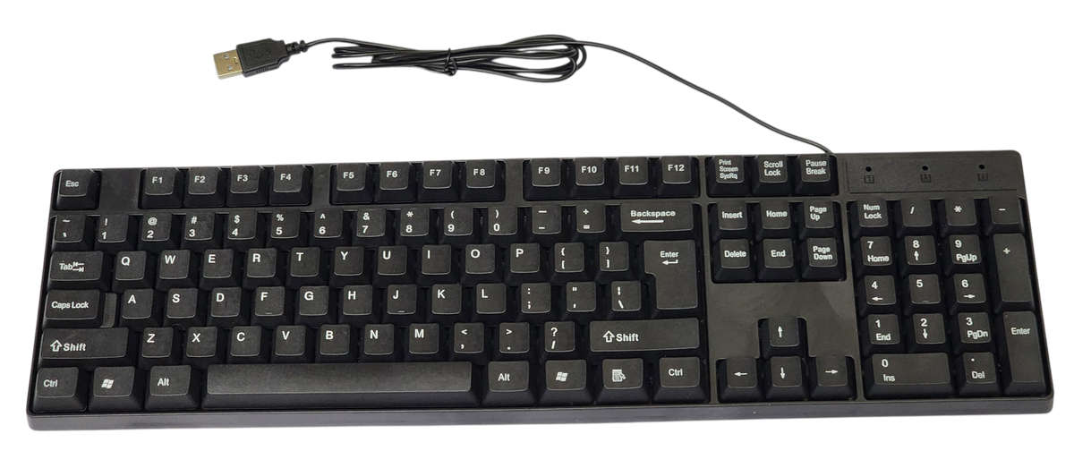 Essential Wired Keyboard & Mouse Combo - Full-Size, Plug-and-Play