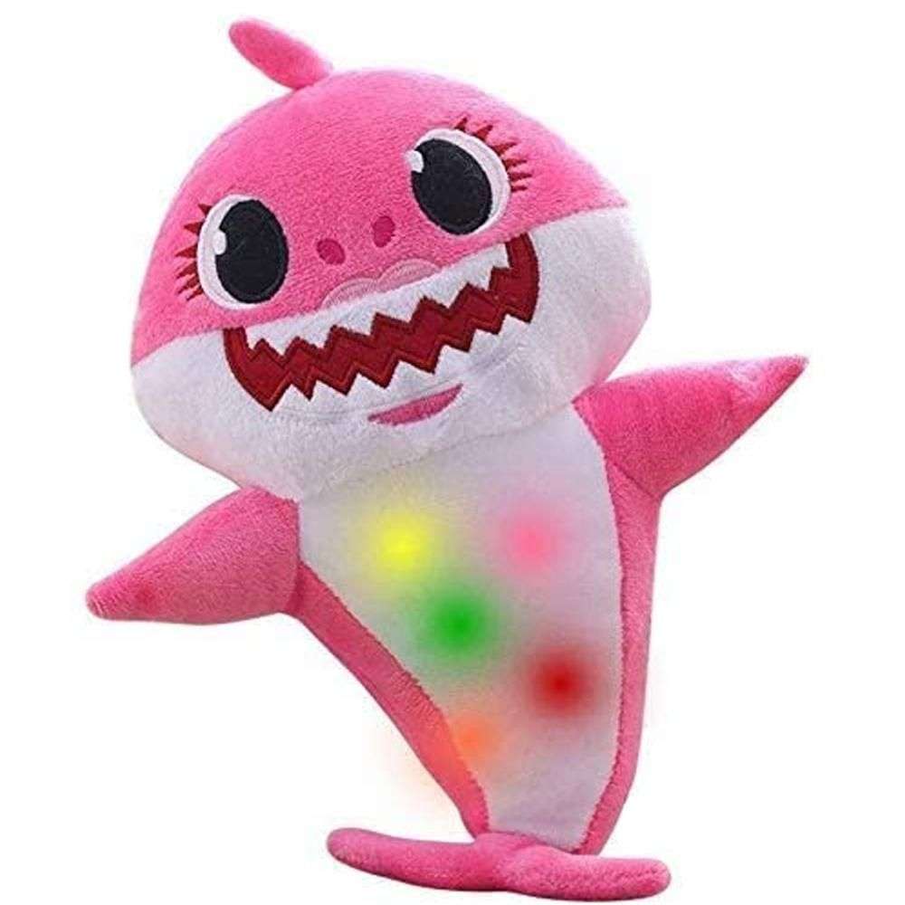 Baby Shark Soft Singing Light Up Plush Toy - Pink