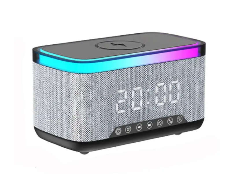 Multifunction Bluetooth Speaker Alarm Clock Wireless Charger