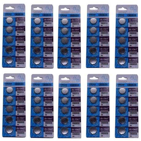 CR2032 3V Lithium Type Cell Watch Battery -10 Packs of 5