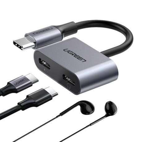 Ugreen - USB Type-C Dual Audio and Charging Adapter (15W PD, 2-in-1 Splitter) - Ugreen - USB Type...