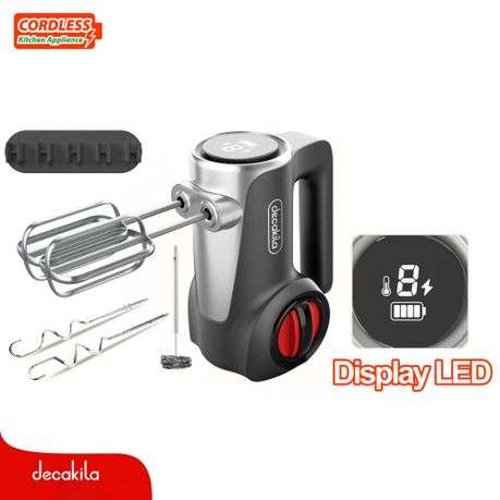 Decakila - 7 Speed Cordless Hand Mixer - Black - 16V - Unit only - Decakila - 7 Speed Cordless Ha...
