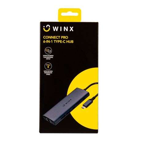 WINX CONNECT Pro 6-in-1 Type-C Hub - Silver - WINX CONNECT Pro 6-in-1 Type-C Hub - Silver