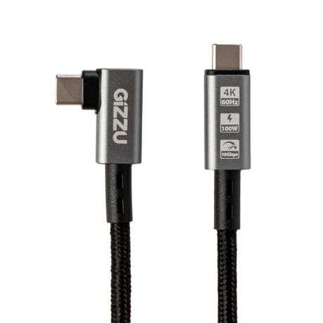 Gizzu - 100W 10Gbps Type-C Angled 1m Cable - Gizzu - 100W 10Gbps Type-C Angled 1m Cable