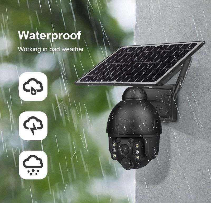 4G GSM Metal Wireless Outdoor Solar HD PTZ security camera