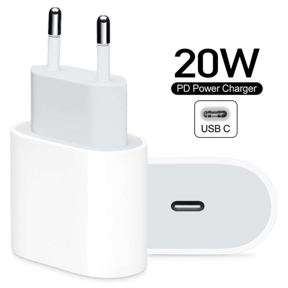 Fast Adapter USB-C 20 watt For Samsung Galaxy Note 10 S10 5G S20 Ultra S21 Z Fold 3 Iphone 11 12 13