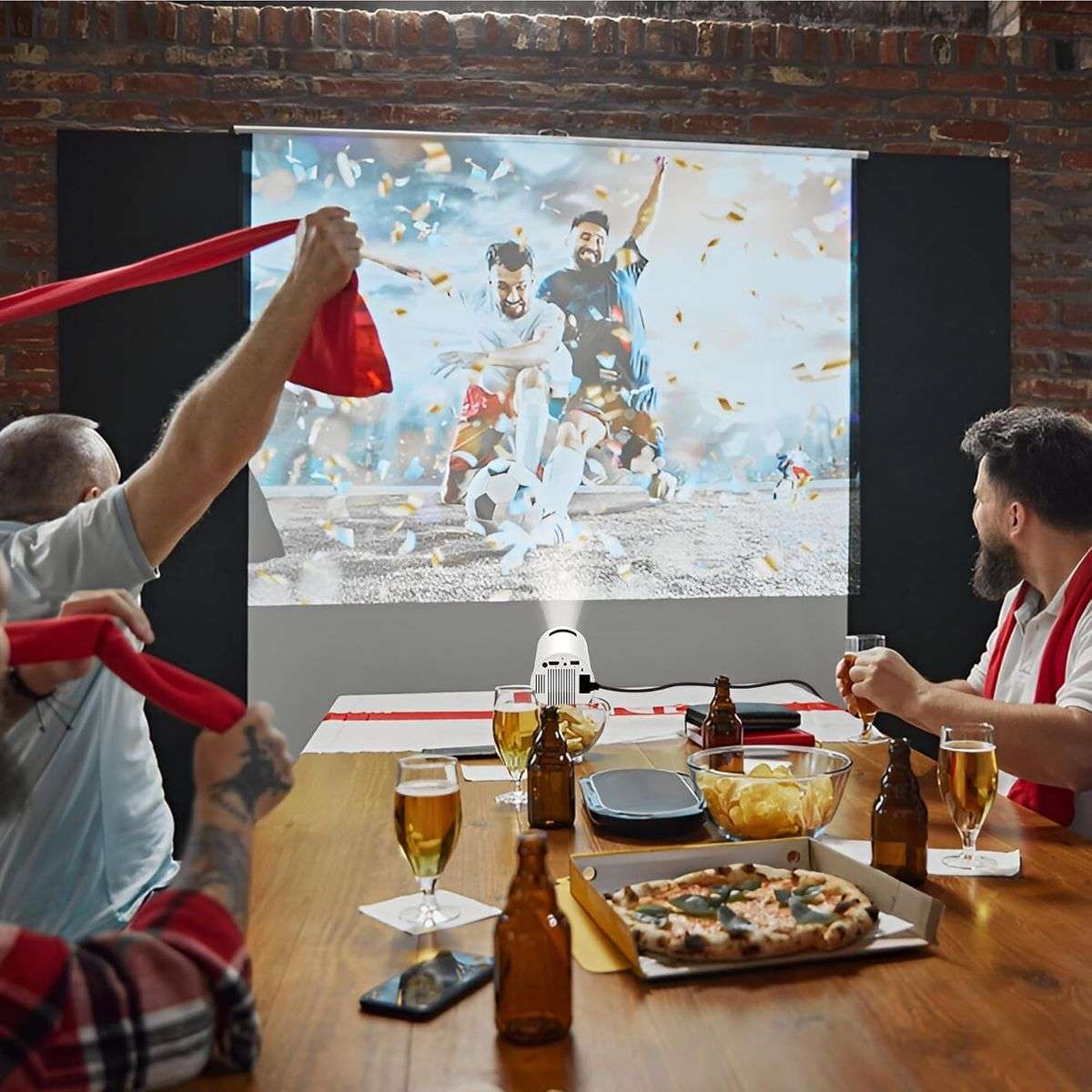 2-in-1 Smart Game Projector  Android 11, 4K UHD, Includes Dual Wireless Controllers