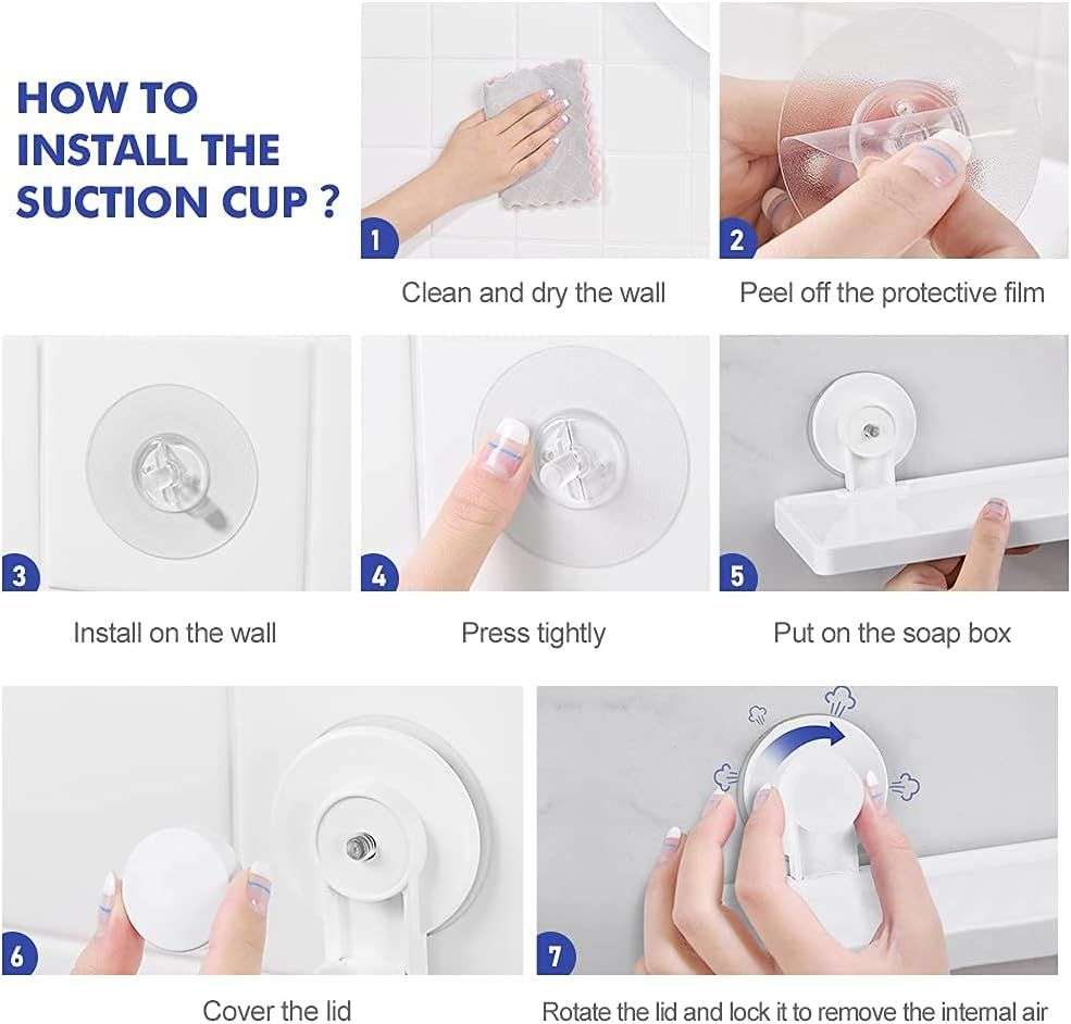 Bathroom Wall Mount Shelf With Suction cup