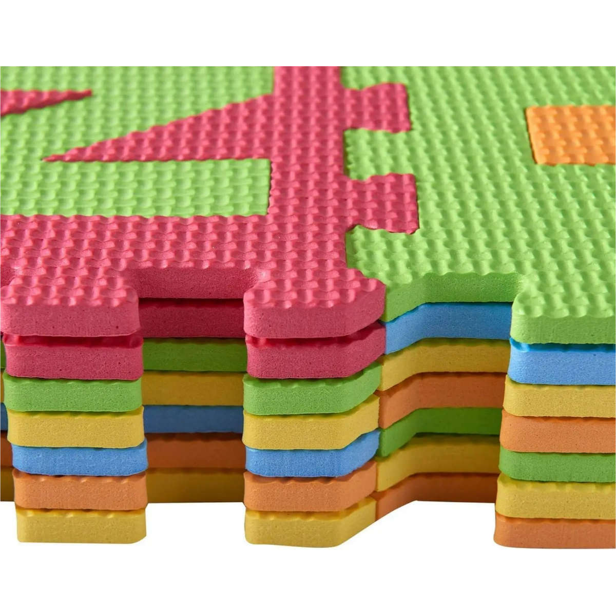 12" x 12" 28Pcs Interlocking Alphabets and Shapes Educational Puzzle Mat