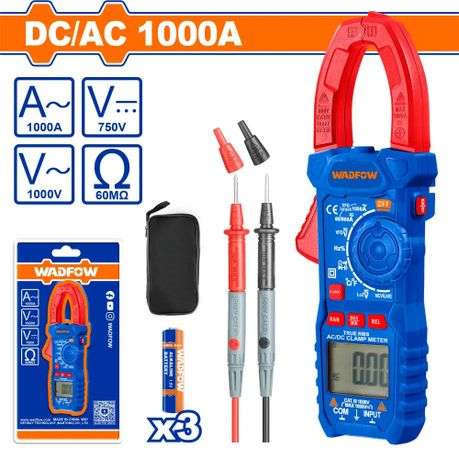 Wadfow - Digital LCD (DC/AC) Clamp Meter - 6000 Counts -WDM65085 - Wadfow - Digital LCD (DC/AC) C...