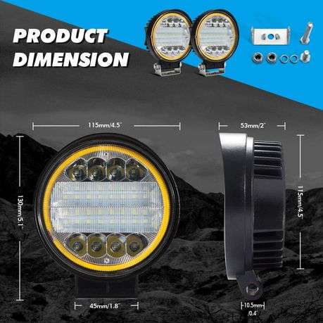 4inch Round Car Auto Led Driving Spot Light driving beam Double row embedded Led Driving Light