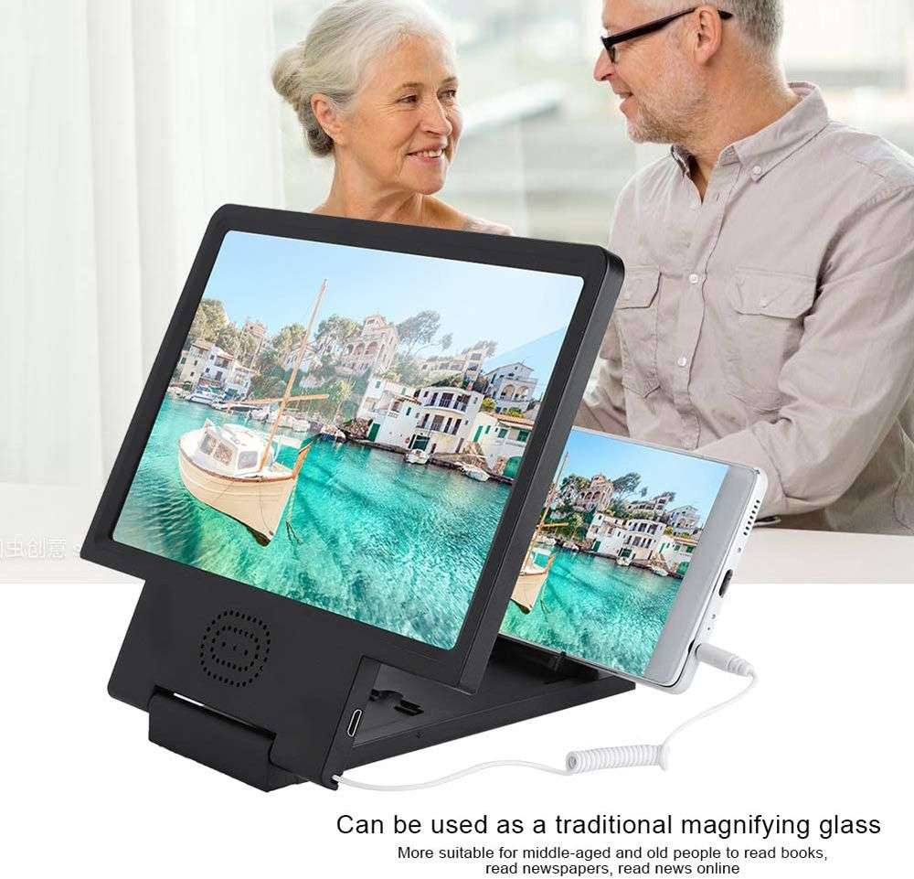 3D Mobile Phone Screen Video Magnifier Enlarge Amplifier & Speaker-Black ***UNBOXED DEAL***