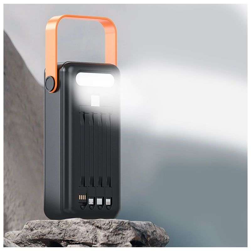80000mAh Portable Solar Powered Powerbank with a Flashlight