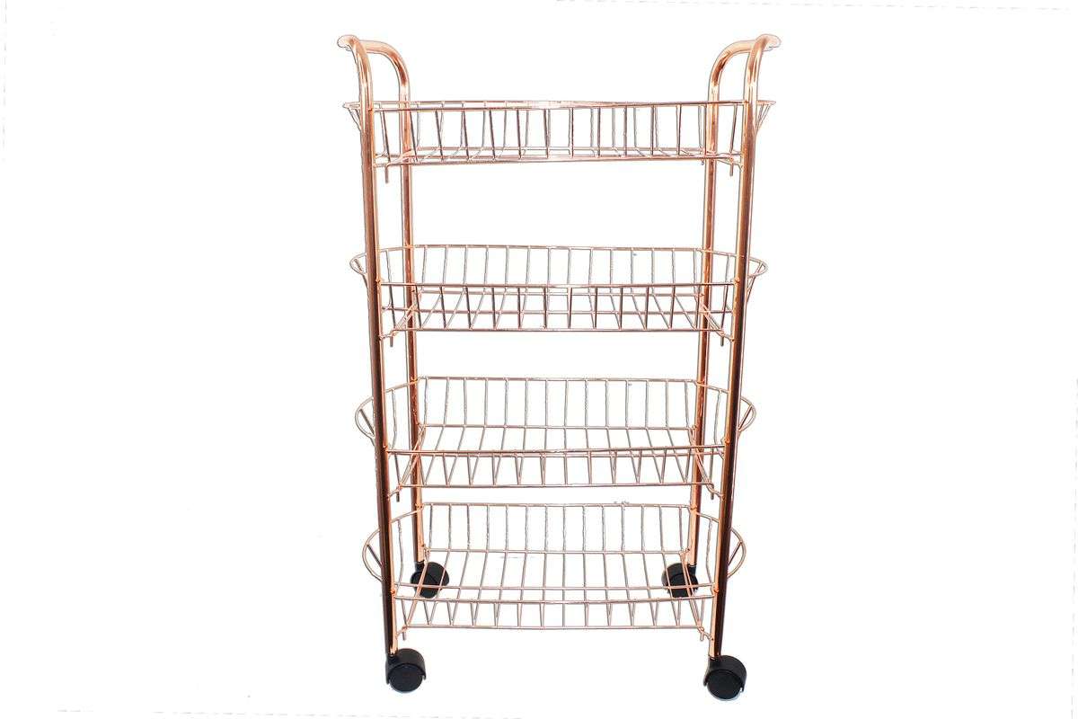 4 Tier Vegetable Rack With Wheels Provided - Copper  (PLEASE READ DESCRIPTION)