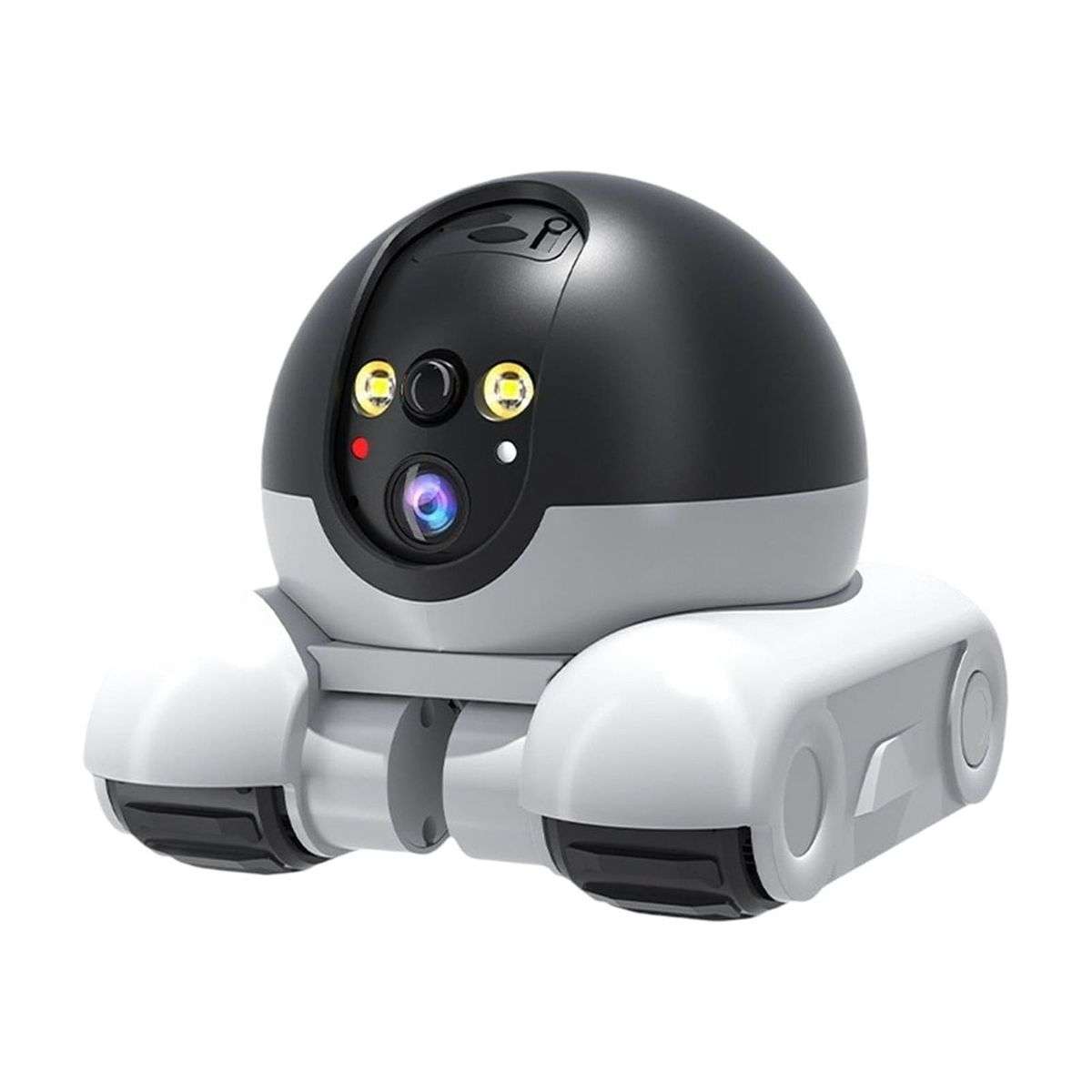 Robot Camera on Wheels 1080P Dual Lens,Indoor Movable Security Camera with 2-Way Talk,Blinky Bot wit