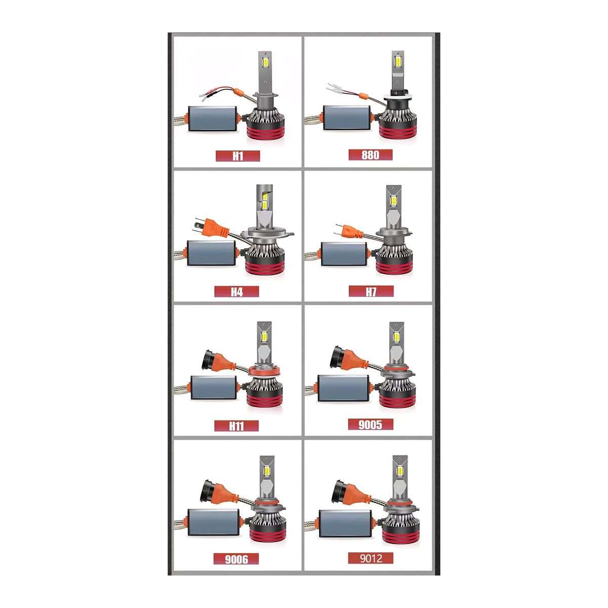 H7 12000LM 65W M8- Super Bright Led Headlight Bulbs- Pack Of 2