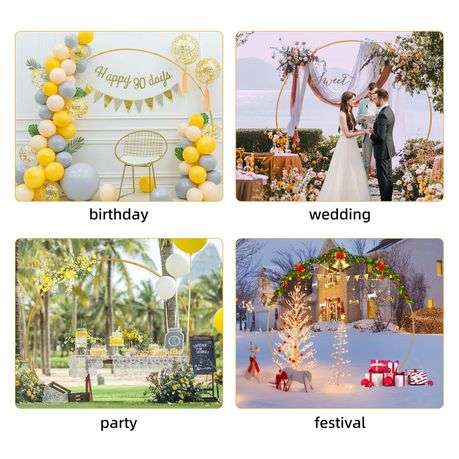 Modern 2.4m(7.8ft)Diameter Dismountable Round Backdrop Stand,Balloon Arch kit