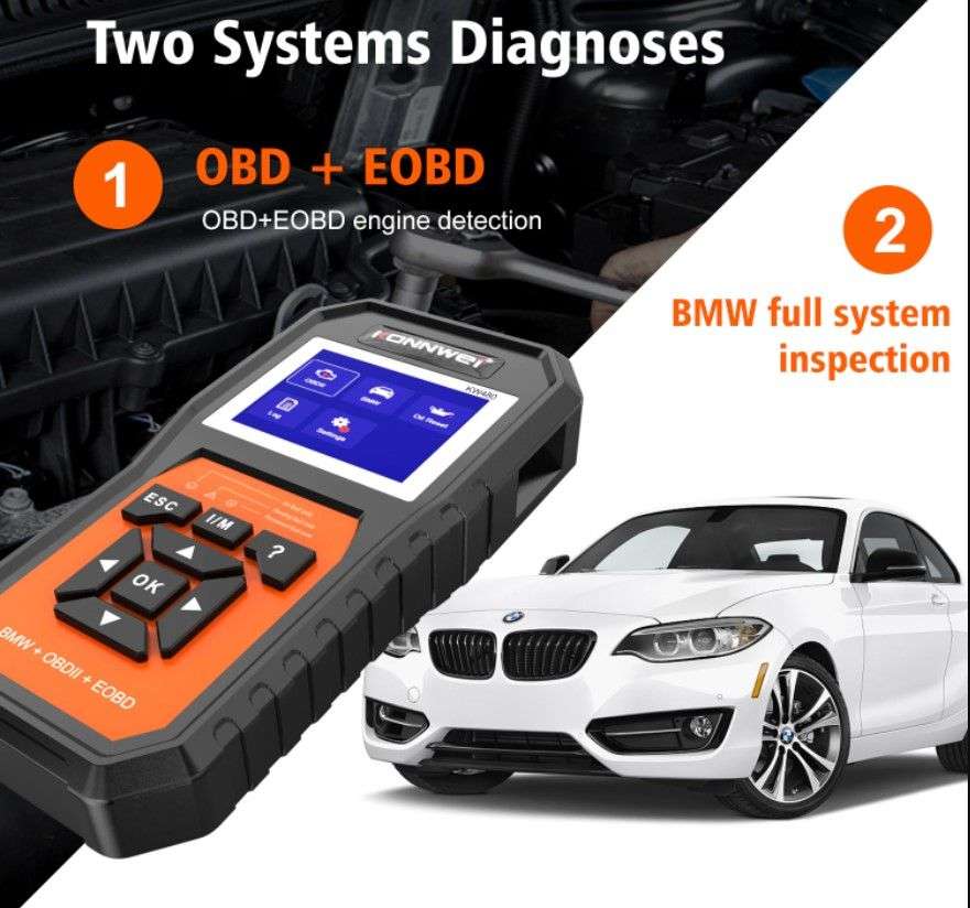KONNWEI KW480 BMW Full System OBD2 12V Car Fault Scanner Diagnostic Tool