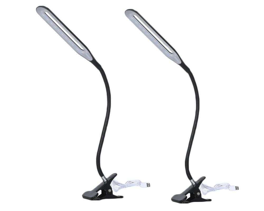Table Clamping And Adjustable Arm LED  Lamp With USB Connector