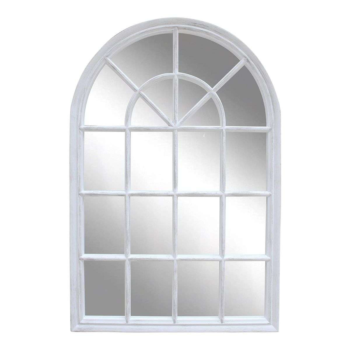 Wooden Arched Wall Mirror - 70cm