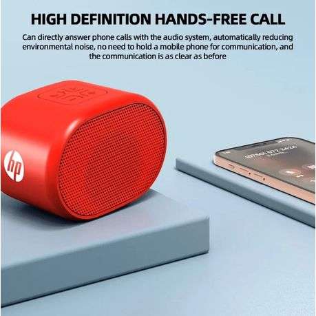 HP - BTS01 - Portable Bluetooth Speaker Hi-Fi Surround Sound - Red