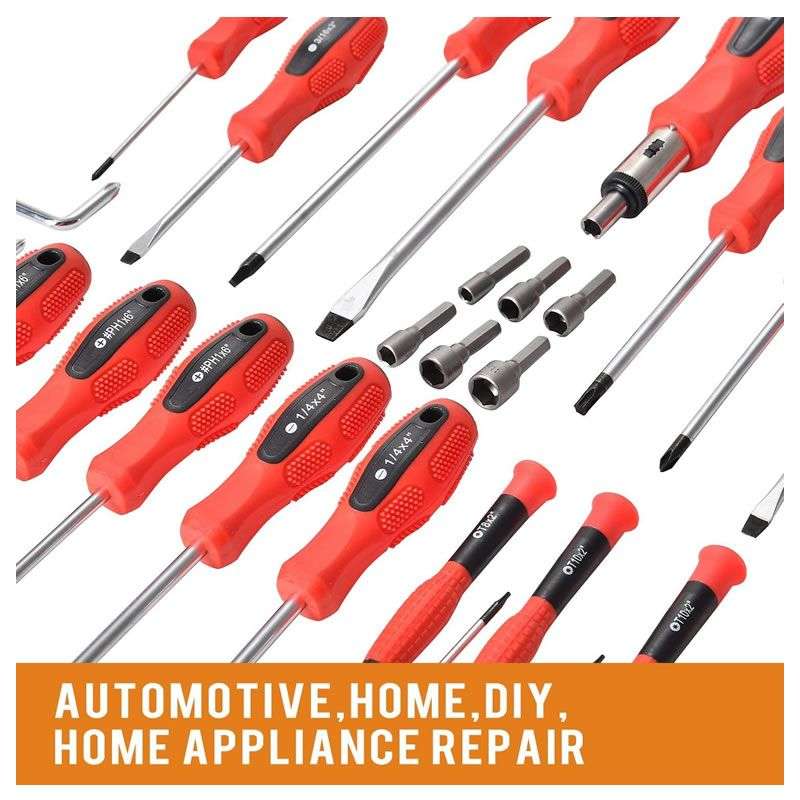 Professional 100-Piece Magnetic Screwdriver and Bit Set