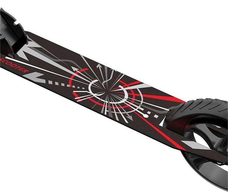 Foldable Aluminum Scooter with Adjustable Handlebar - Black