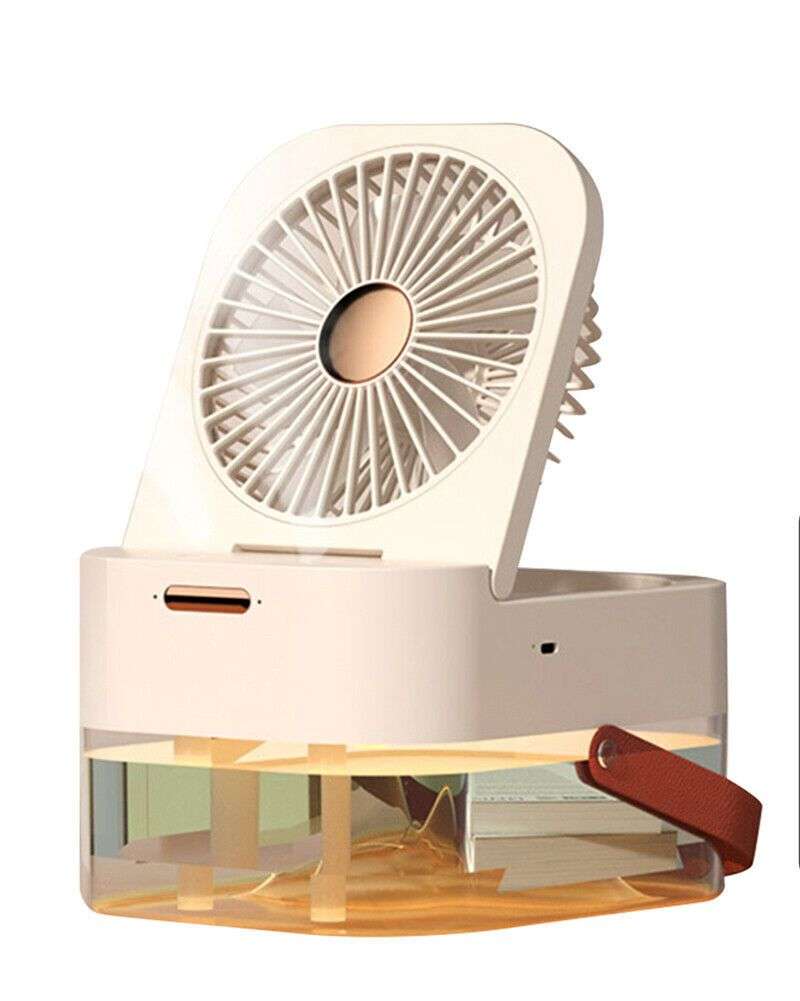 Dual spray humidifying fan