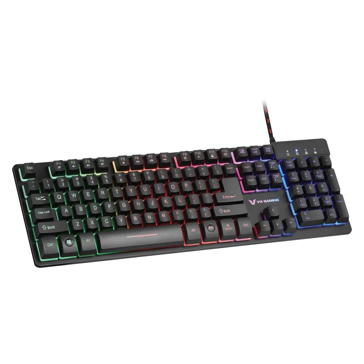 VX Gaming Semi Mechanical Gaming Keyboard Poseidon Series With RGB Zones