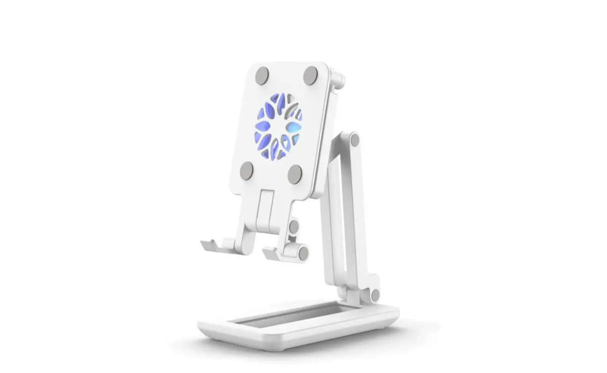 Folding Mobile Phone Cooling Bracket Holder with 2 x Hand lights - Multiple Colors