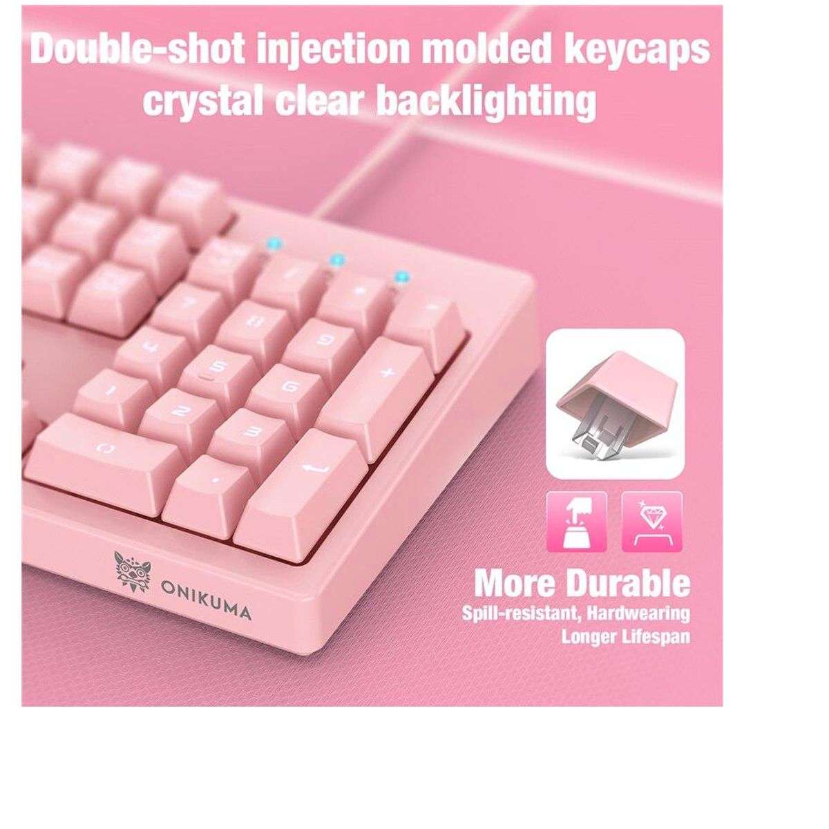 ONIKUMA Pink Spill-resistant G25+CW905 Wired Keyboard & Mouse Set