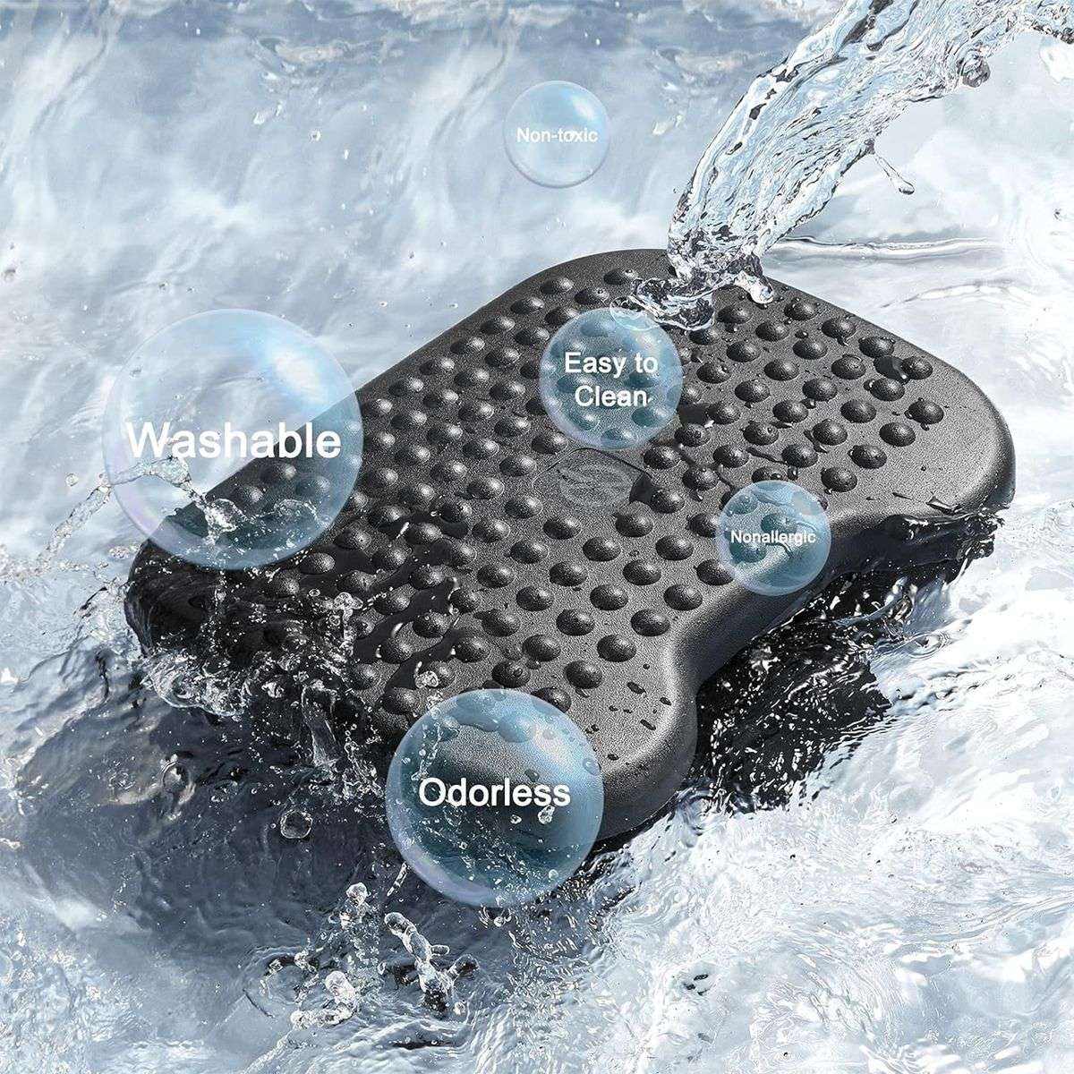 Adjustable Office Under Desk Footrest Black, X-shaped Structure