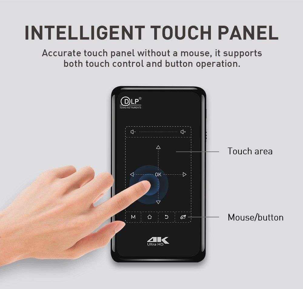 Portable Touch Control HD Mini Projector