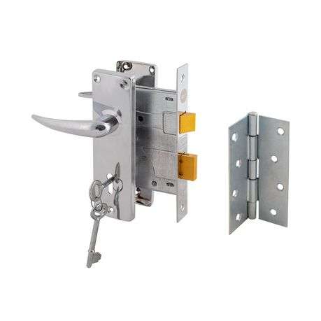 2-Lever Essential Door Lockset with Hinges