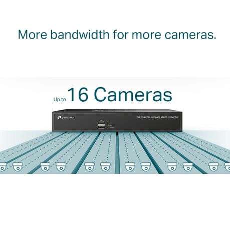 Tp-Link - Vigi NVR1016H 16-Channel 4K Network Video Recorder, H.265+, Remote - Tp-Link - Vigi NVR...