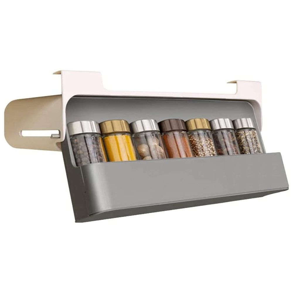 Under Shelf Spice Rack with 6 Jars