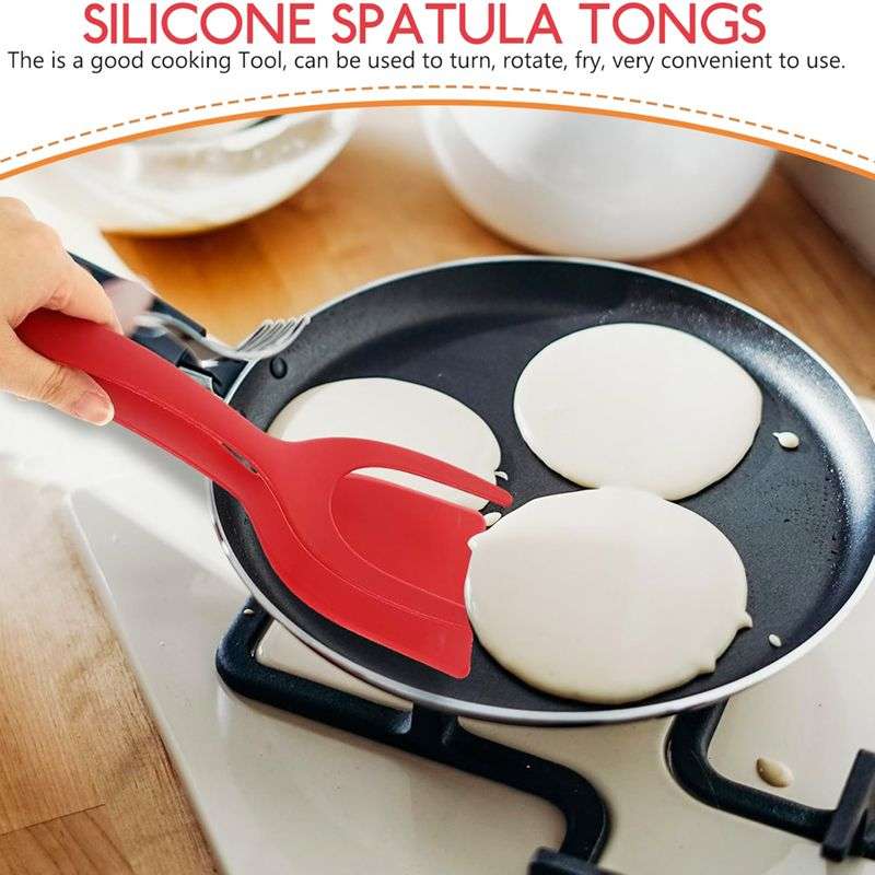 Fried Egg Double Spatula Pancake Bread Clamp Barbecue Shovel Tongs