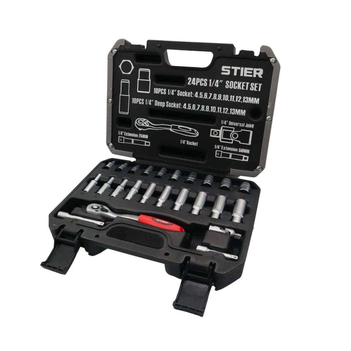 Stier 24 Piece 1/4` Socket Set