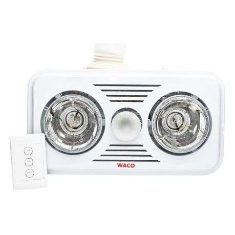 Waco - Bathroom Heater / 2 Light Rectangular Ceiling Bathroom Heater - Waco - Bathroom Heater / 2...