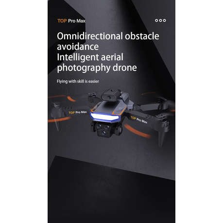 P18 - Triple Camera Quadcopter Drone With GPS HD Aerial Photography - Black