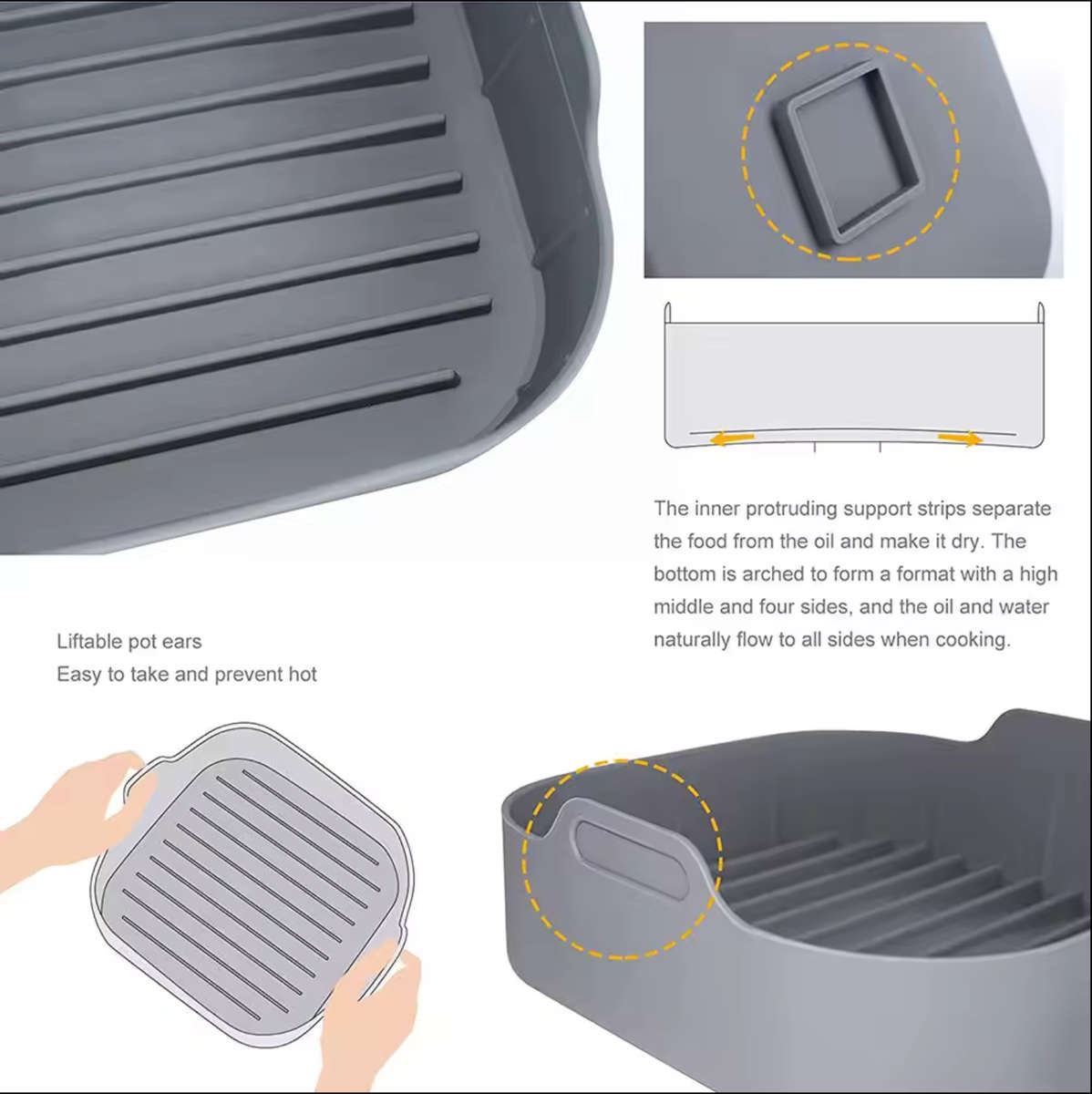 8 L Air Fryer With silicone liner
