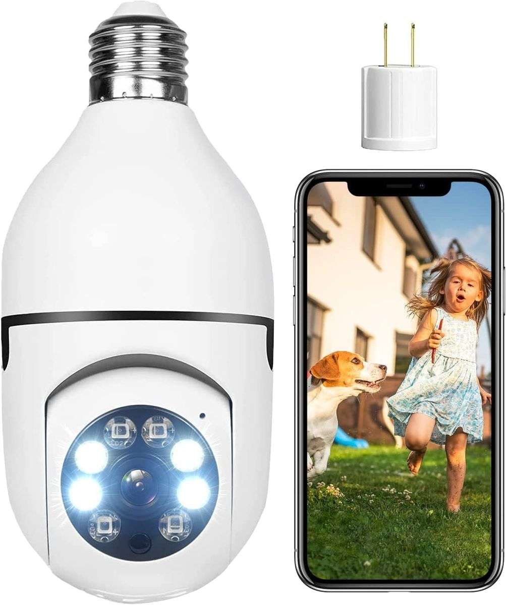WiFi Light Socket Surveillance Camera with Motion Detection