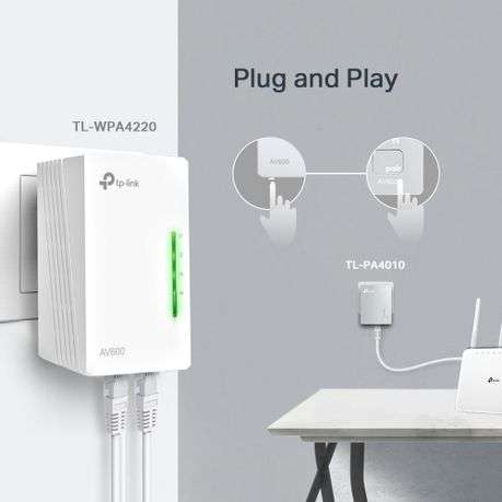 Tp-Link - WPA4221 KIT 300Mbps AV600 Wi-Fi Powerline Extender Starter Kit - Tp-Link - WPA4221 KIT ...