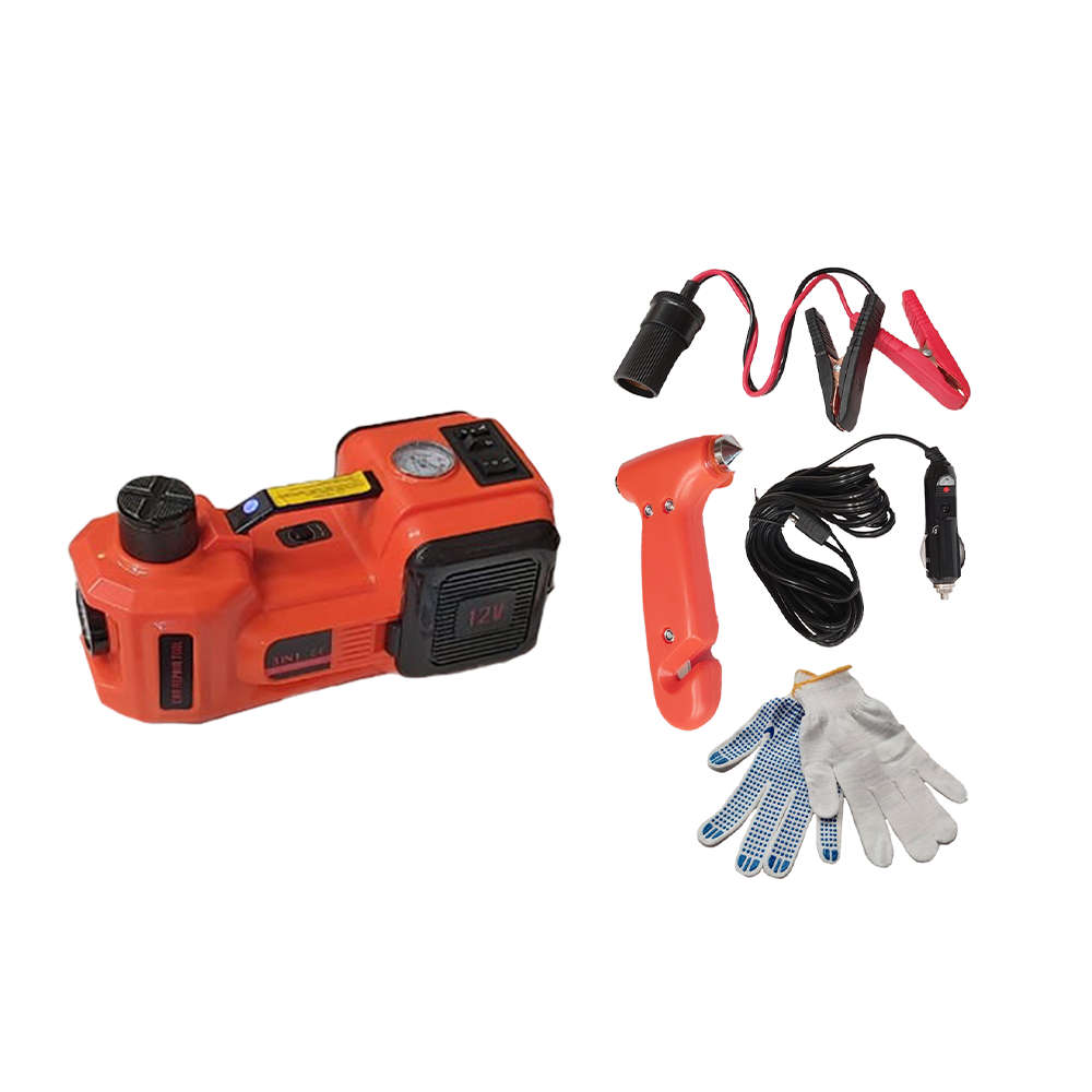 12V Electric Hydraulic Floor Jack Set with Impact Wrench